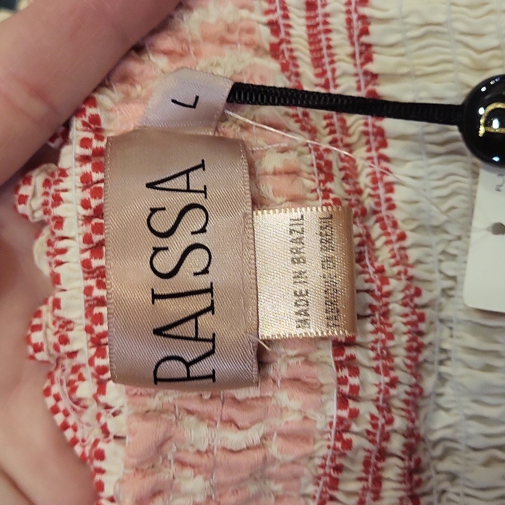 Anthropologie Raissa Ruffled Cropper Blouse Ruffles, Scalloped Trim Size Large - Picture 5 of 7